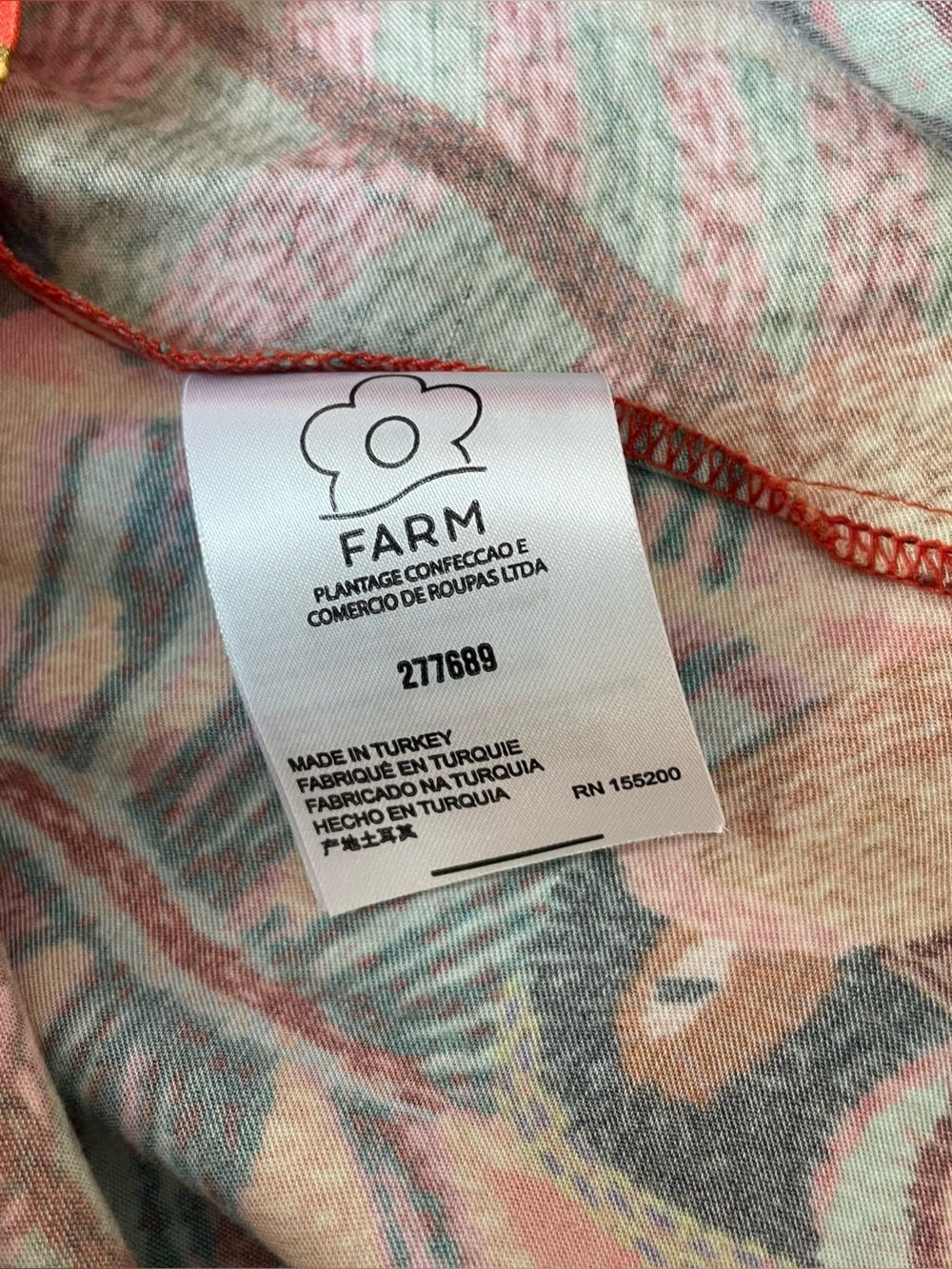 Farm Rio Fiji One-Shoulder Mini Dress Anthropologie Stretchy Comfort Size XS - Picture 10 of 11